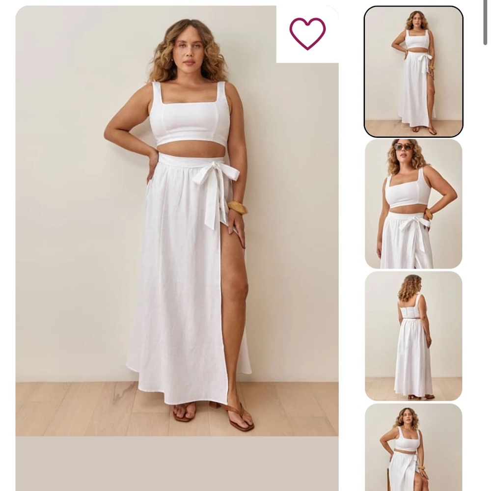 NWOT reformation palm linen set